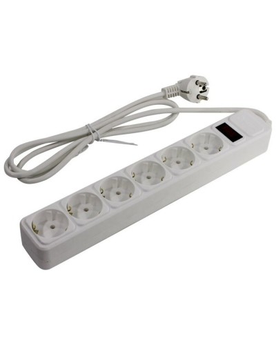 SP6W-130. Сетевой фильтр 6 розеток, 3м, белый. 5bites в Тольятти
