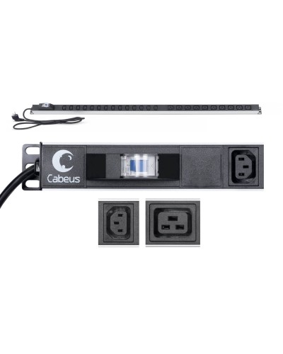 PDU-16-14C13-10C19-B-C14 (9553c). Блок розеток. CABEUS в Тольятти