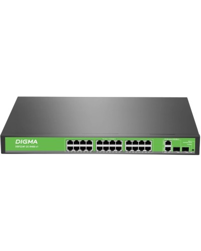 DSP224F-2C-R400 DSP224F-2C-R400 V1 (L2) 24х100Мбит/с 2хКомбо(1000BASE-T/SFP) 24PoE 24PoE+ 400W. Коммутатор с питанием по PoE. Digma в Тольятти