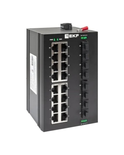TSX-U-8GX/SFP-16GT. Промышленный неуправляемый коммутатор. EKF в Тольятти