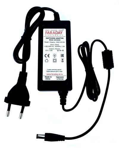 36W/12V/3A. Импульсный блок питания в пластиковом корпусе. FARADAY в Тольятти