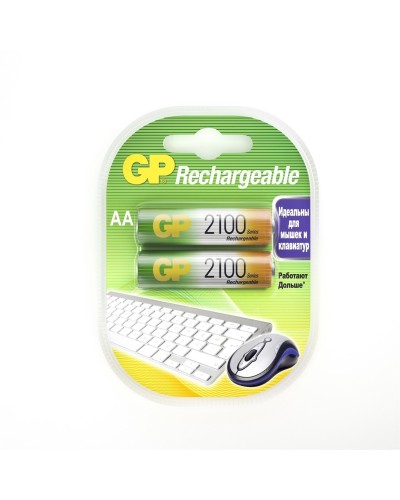 GP 210AAHC AA (GP 210AAHC-2DECRC2), упак. 2 шт.. Перезаряжаемые аккумуляторы. GP Batteries в Тольятти