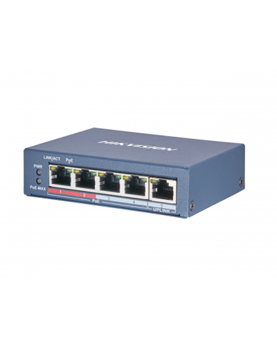 DS-3E0105P-E(B). Коммутатор с питанием POE. Hikvision в Тольятти