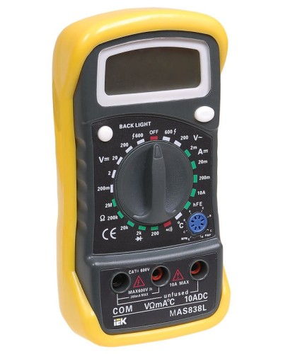 Мультиметр цифровой Master MAS838L (TMD-3L-838). Мультиметр цифровой. IEK в Тольятти