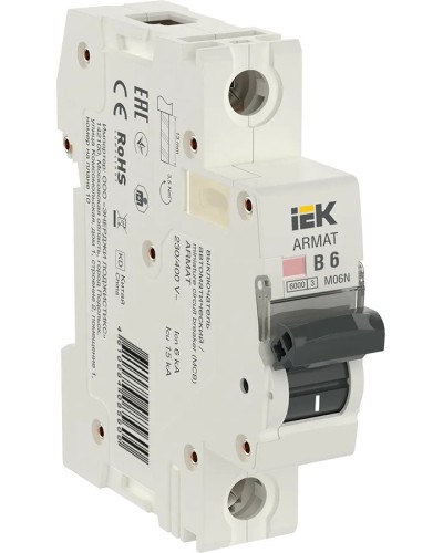 M06N 1P B 6А 6кА ARMAT (AR-M06N-1-B006). Автоматический выключатель. IEK в Тольятти