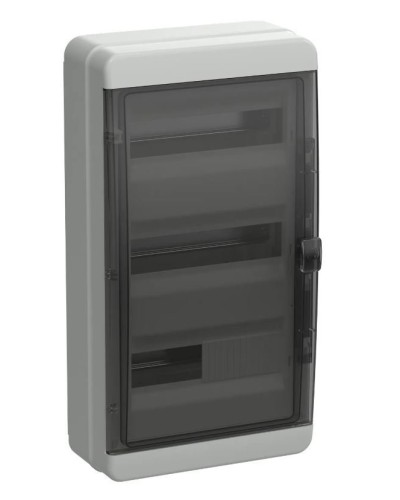 Корпус пластиковый КМПн-36 IP65 TEKFOR (TF5-KP72-N-36-65-K03-K02). Корпус модульный пластиковый черная прозрачная дверь. IEK в Тольятти