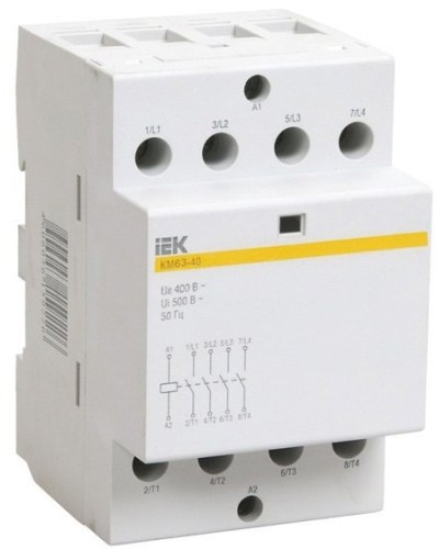 Контактор модульный КМ63-40 AC/DC (MKK21-63-40). Контактор модульный. IEK в Тольятти