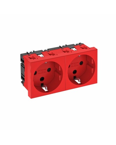 STD-D0 SRO2, (6120028). Розетка 0° двойная 2х2К+З, со шторками, 16А 250В красная. OBO Bettermann в Тольятти