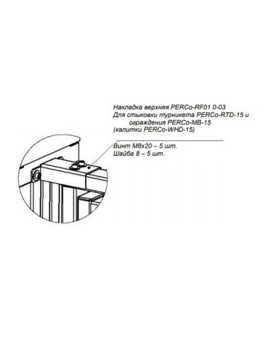 PERCo-RF01 0-03. Накладка верхняя. PERCo в Тольятти