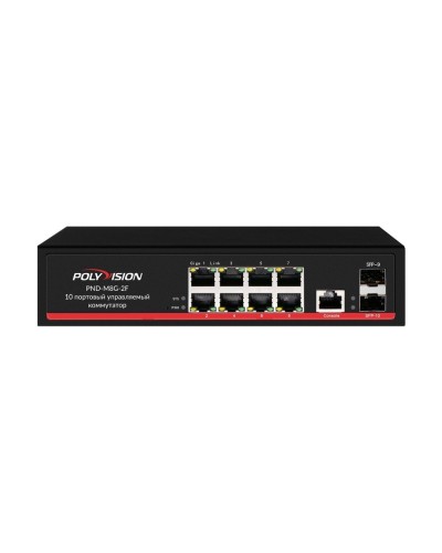 PND-M8GP-2F(150). Коммутатор управляемый оптический 10 портовый. Polyvision в Тольятти