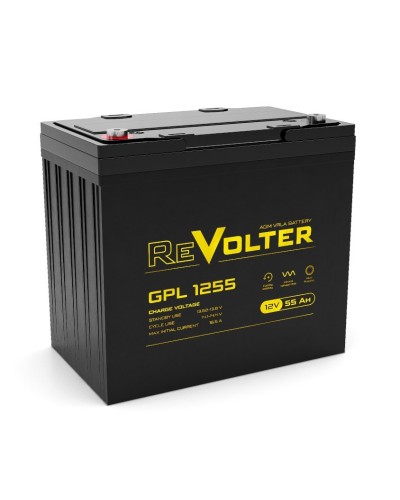 Revolter GPL 1255. Аккумулятор автомобильный герметичный свинцово-кислотный. Revolter в Тольятти