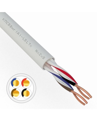КПСВВнг(А)-LSLTx 2х2х0,75 REXANT (01-4876). Кабель для систем передачи данных пониженной пожароопасности c низким дымо- и газовыделением, с низкой токсичностью продуктов горения. Rexant в Тольятти
