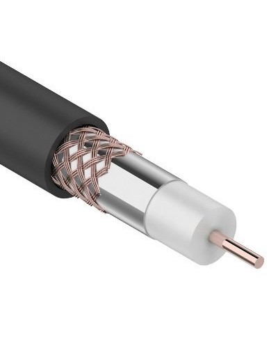 RG-6U+Cu, 75 Ом, Cu/Al/Cu, 64%, 100м. OUTDOOR REXANT (01-2222). Кабель коаксиальный радиочастотный. Rexant в Тольятти