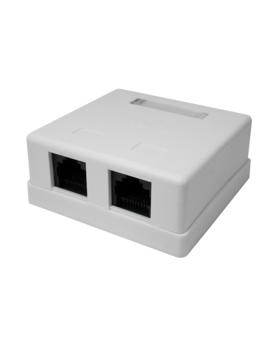 Розетка настенная RJ-45, 8P8C, Cat.5e, 2 порта UTP (10-0309): Компьютерная розетка в Тольятти