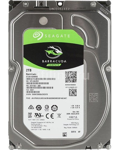 HDD 2000 GB (2 TB) SATA-III Barracuda (ST2000DM008). Жесткий диск (HDD) для видеонаблюдения. Seagate в Тольятти