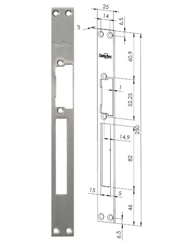 ST-SL502SP. Запорная планка длинная. Smartec в Тольятти