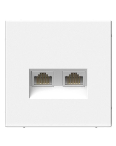 ArtGallery розетка двойная RJ45, кат. 6Е, скрытой установки, механизм, белый (GAL000188). Розетка компьютерная. Systeme Electric в Тольятти