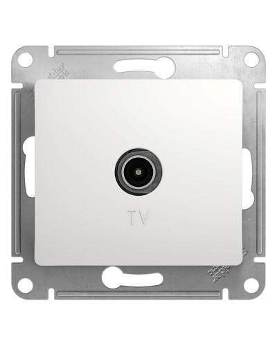 Glossa розетка TV антенна коннектор, 1-местная, скрытой установки, механизм, белый (GSL000193). Розетка TV антенна. Systeme Electric в Тольятти