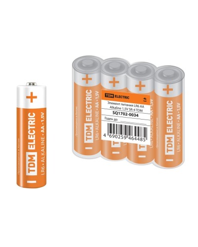 LR6 AA Alkaline 1,5V SR-4 TDM (SQ1702-0034). Элемент питания. TDM ЕLECTRIC в Тольятти