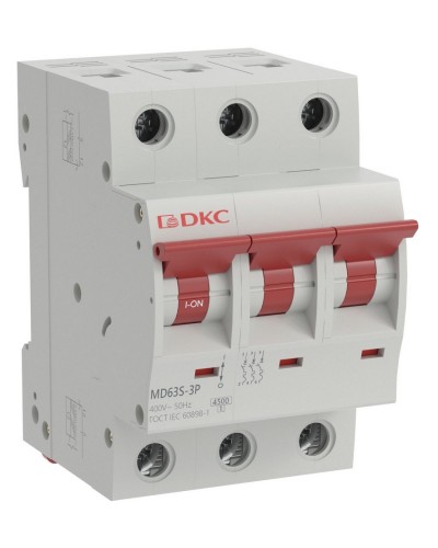 YON max MD63S 3P 6А 4,5кА C (MD63S-3PC6). Автоматический выключатель. ДКС в Тольятти