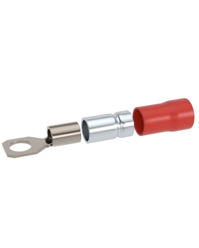 Наконечник НКИ 0,25-1,5 М5 (D5,3мм) с отверстием под винт (100 шт) (2A5P-DS-PVC). Наконечник с отверстием под винт и изолированным фланцем ПВХ, двойная гильза. ДКС в Тольятти