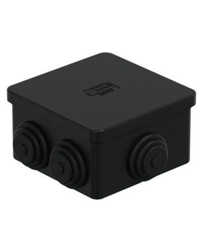 Коробка JBS070 70х70х40, 6 вых., IP44, черная (44056BL-1). Коробка монтажная. Экопласт в Тольятти