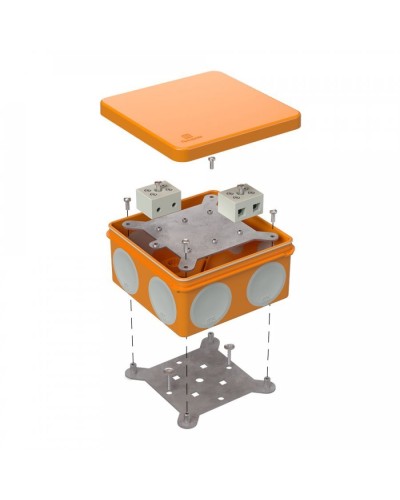 Коробка огнестойкая 60-0300-FR6.0-4 Е15-Е120 100х100х50. Коробка огнестойкая для открытой установки. Промрукав в Тольятти