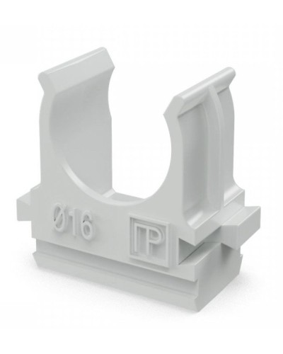 Крепеж-клипса для труб АБС-пластик в п/э D16 (100 шт) (PR.02616). Крепление для труб ПВХ. Промрукав в Тольятти