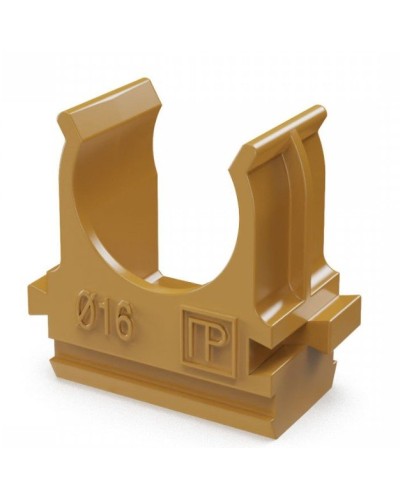 Крепёж-клипса для труб АБС-пластик бук D16 (100 шт) (PR13.0045). Крепление для труб ПВХ. Промрукав в Тольятти