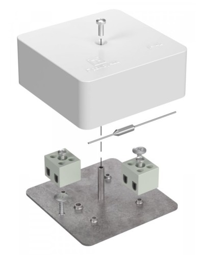 Коробка огнестойкая 75х75х30 (40-0450-FR6.0-4-П). Коробка огнестойкая для открытой установки. Промрукав в Тольятти