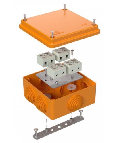 Коробка огнестойкая 100х100х50 для о/п (40-0300-FR2.5-8). Коробка огнестойкая для открытой установки. Промрукав в Тольятти