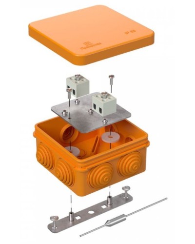 Коробка огнестойкая 80х80х40 (40-0210-FR1.5-4-П). Коробка огнестойкая для открытой установки. Промрукав в Тольятти